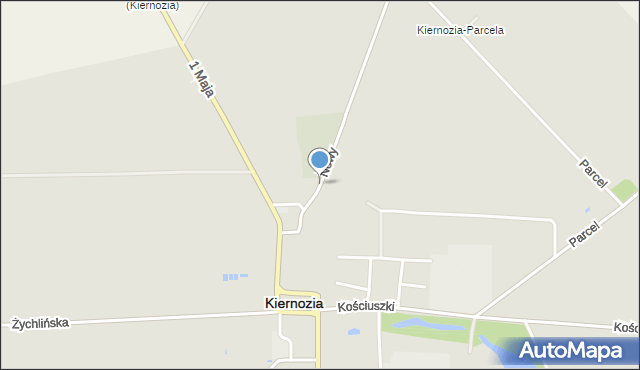 Kiernozia, Nowy Rynek, mapa Kiernozia