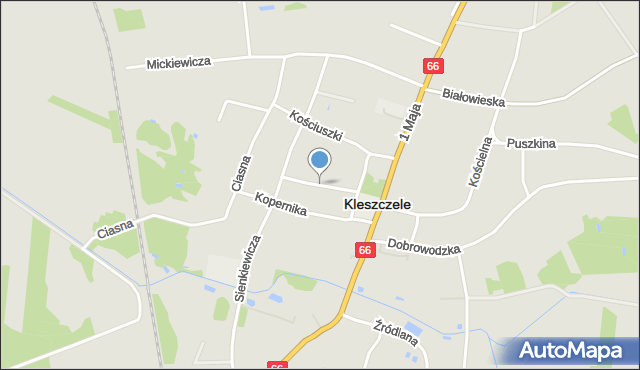 Kleszczele, Nowa, mapa Kleszczele