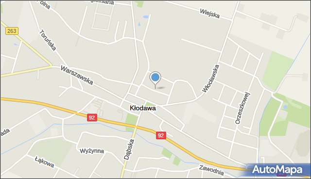 Kłodawa powiat kolski, Nowa, mapa Kłodawa powiat kolski