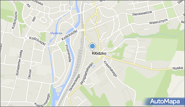 Kłodzko, Norwida Cypriana Kamila, mapa Kłodzka