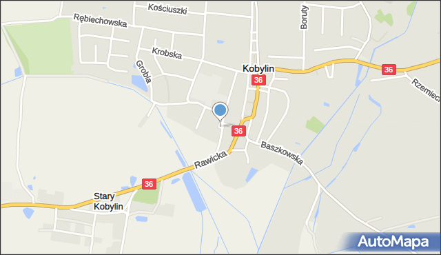 Kobylin powiat krotoszyński, Nowy Rynek, mapa Kobylin powiat krotoszyński