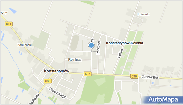 Konstantynów powiat bialski, Nowa, mapa Konstantynów powiat bialski