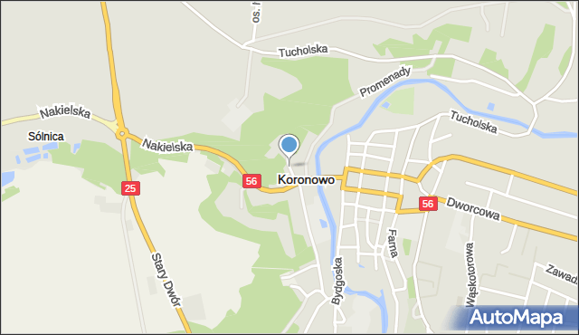 Koronowo powiat bydgoski, Nowodworska, mapa Koronowo powiat bydgoski