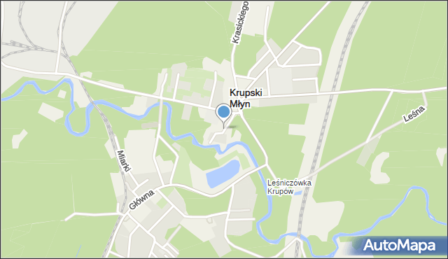 Krupski Młyn, Norwida Cypriana Kamila, mapa Krupski Młyn