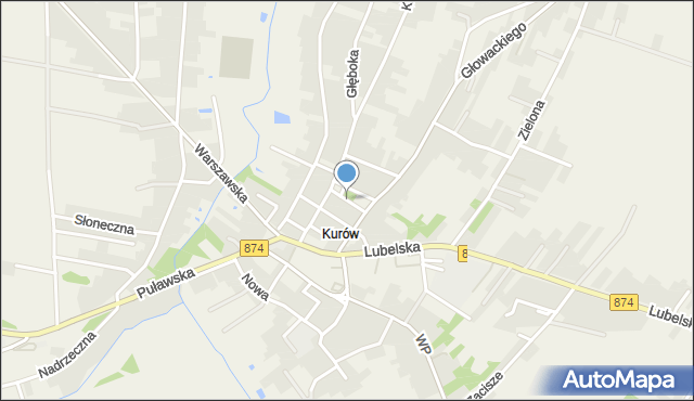 Kurów powiat puławski, Nowy Rynek, mapa Kurów powiat puławski