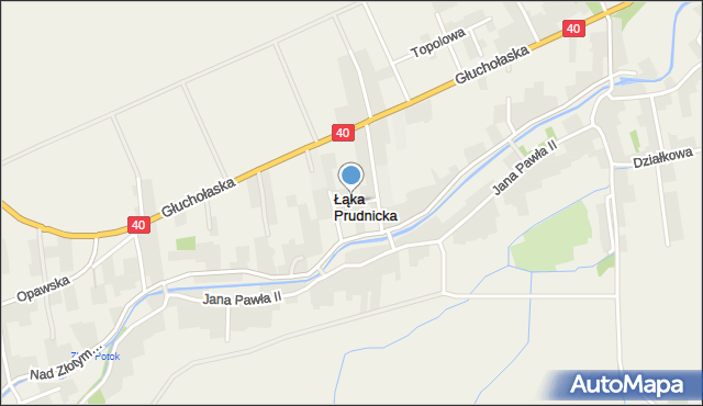 Łąka Prudnicka, Nowa, mapa Łąka Prudnicka