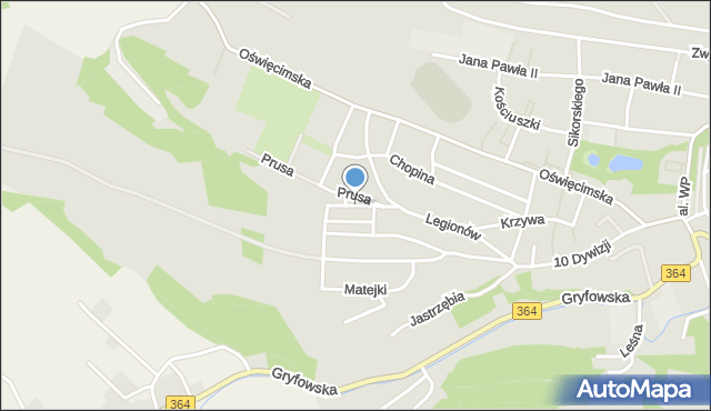 Lwówek Śląski, Norwida Cypriana Kamila, mapa Lwówek Śląski