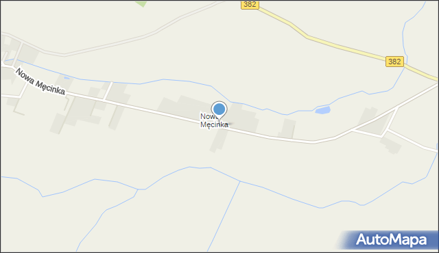 Męcinka, Nowa Męcinka, mapa Męcinka