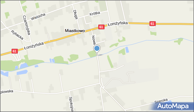 Miastkowo, Nowa, mapa Miastkowo