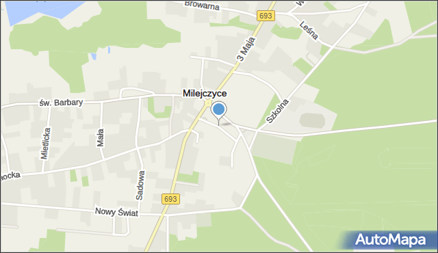 Milejczyce, Nowa, mapa Milejczyce