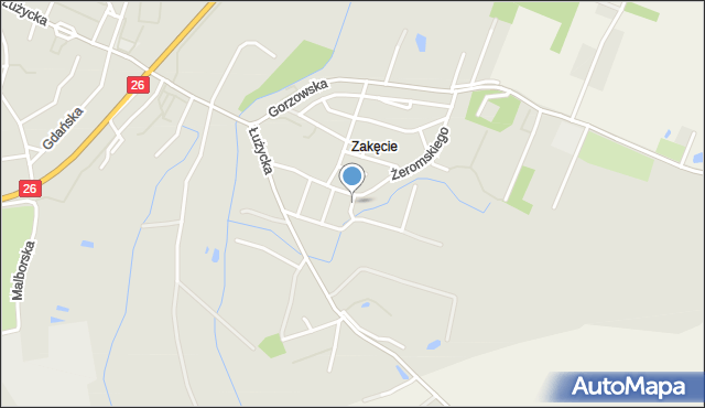 Myślibórz, Norwida Cypriana Kamila, mapa Myślibórz