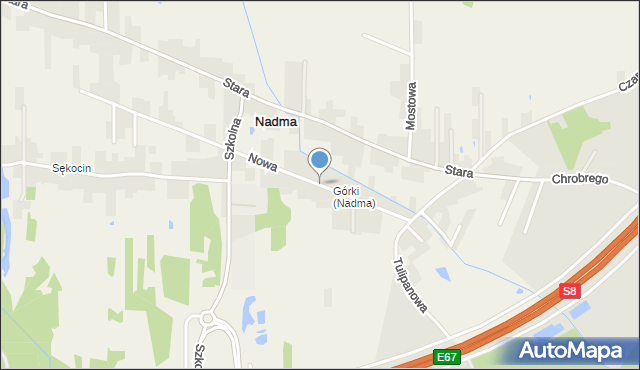 Nadma, Nowa, mapa Nadma