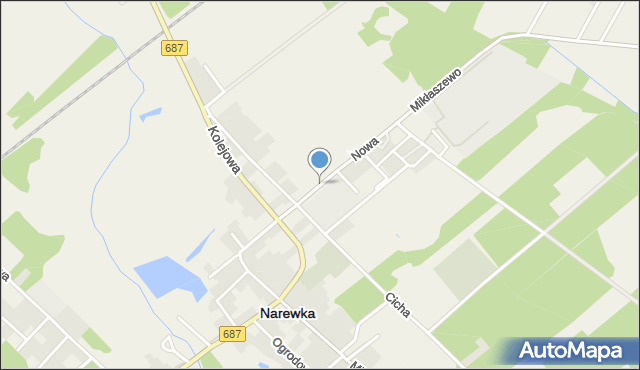 Narewka, Nowa, mapa Narewka