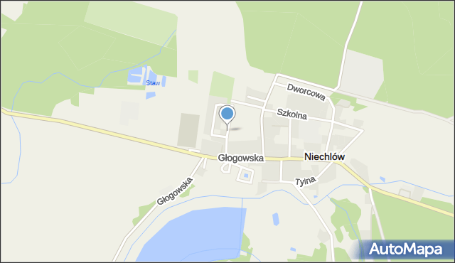Niechlów, Nowa, mapa Niechlów