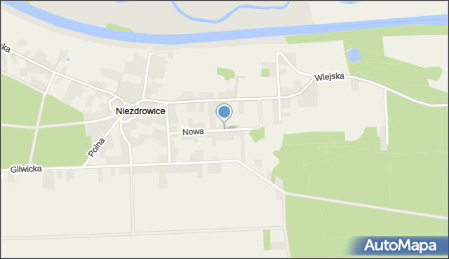 Niezdrowice, Nowa, mapa Niezdrowice