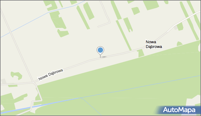 Nowa Dąbrowa gmina Leoncin, Nowa Dąbrowa, mapa Nowa Dąbrowa gmina Leoncin