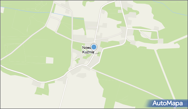 Nowa Kuźnia gmina Gromadka, Nowa Kuźnia, mapa Nowa Kuźnia gmina Gromadka