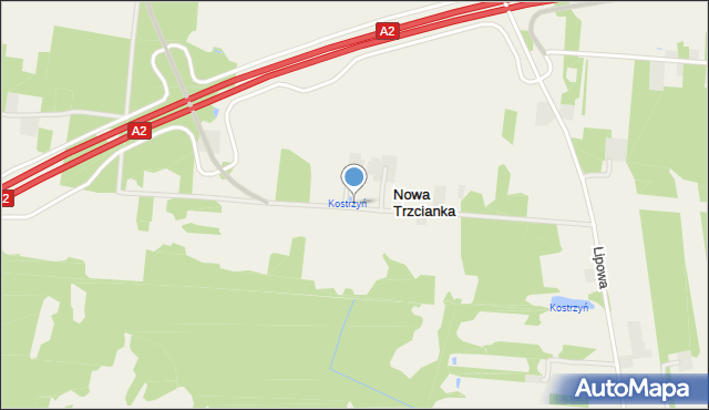 Nowa Trzcianka, Nowa Trzcianka, mapa Nowa Trzcianka