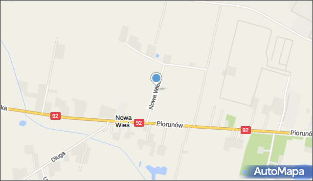 Nowa Wieś gmina Błonie, Nowa Wieś, mapa Nowa Wieś gmina Błonie