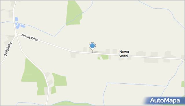 Nowa Wieś gmina Domaszowice, Nowa Wieś, mapa Nowa Wieś gmina Domaszowice