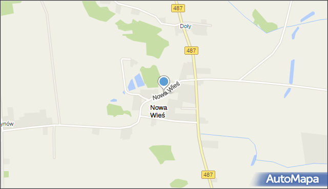 Nowa Wieś gmina Gorzów Śląski, Nowa Wieś, mapa Nowa Wieś gmina Gorzów Śląski