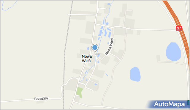 Nowa Wieś gmina Pasłęk, Nowa Wieś, mapa Nowa Wieś gmina Pasłęk