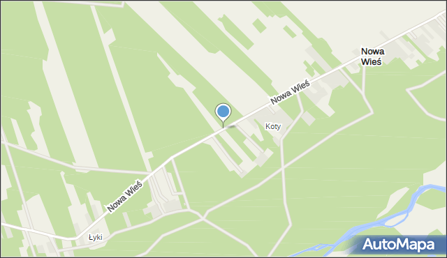 Nowa Wieś gmina Popów, Nowa Wieś, mapa Nowa Wieś gmina Popów