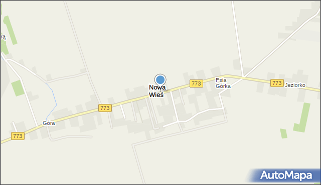 Nowa Wieś gmina Skała, Nowa Wieś, mapa Nowa Wieś gmina Skała