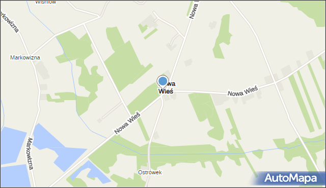 Nowa Wieś gmina Sulmierzyce, Nowa Wieś, mapa Nowa Wieś gmina Sulmierzyce