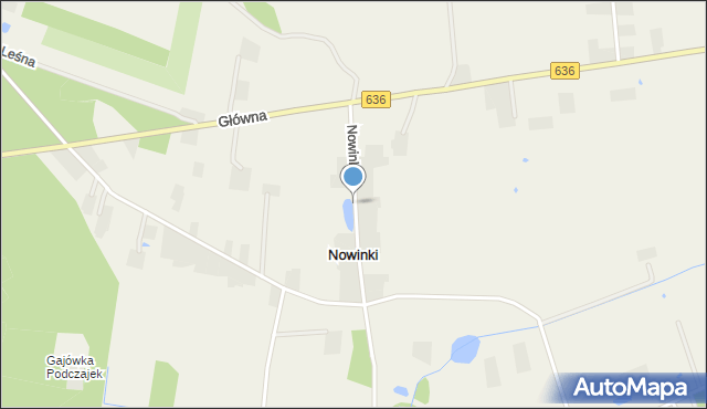 Nowinki gmina Jadów, Nowinki, mapa Nowinki gmina Jadów