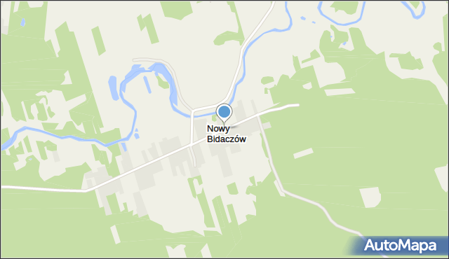 Nowy Bidaczów, Nowy Bidaczów, mapa Nowy Bidaczów