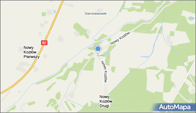 Nowy Kozłów Drugi, Nowy Kozłów Drugi, mapa Nowy Kozłów Drugi