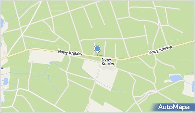 Nowy Kraków gmina Wronki, Nowy Kraków, mapa Nowy Kraków gmina Wronki