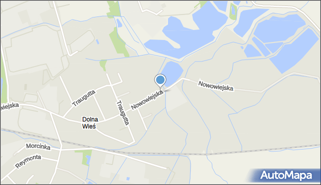Nysa, Nowowiejska, mapa Nysy