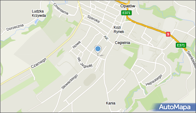 Opatów, Nowopolna, mapa Opatów