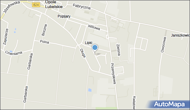Opole Lubelskie, Nowoprojektowana, mapa Opole Lubelskie