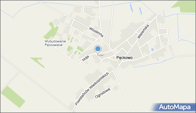 Pęckowo gmina Drawsko, Noja Józefa, mapa Pęckowo gmina Drawsko