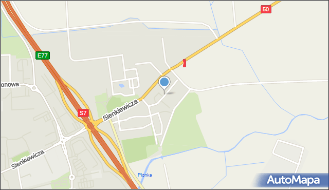 Płońsk, Noakowskiego Zygmunta, mapa Płońsk