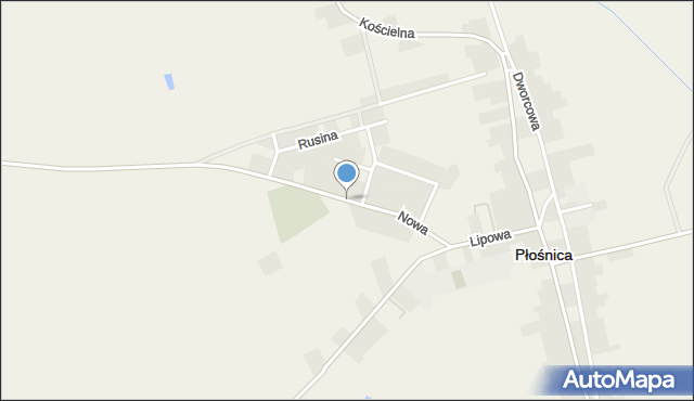 Płośnica, Nowa, mapa Płośnica