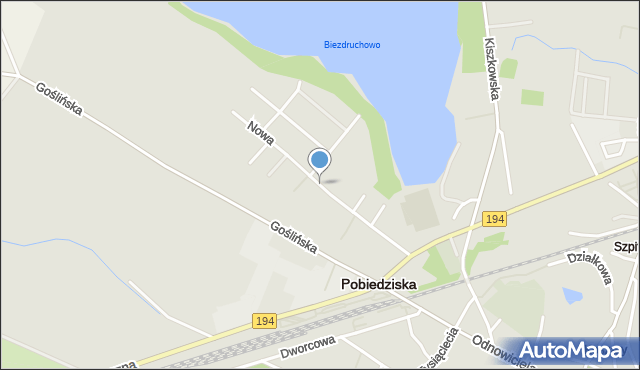 Pobiedziska, Nowa, mapa Pobiedziska