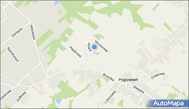 Pogrzebień, Nowa, mapa Pogrzebień