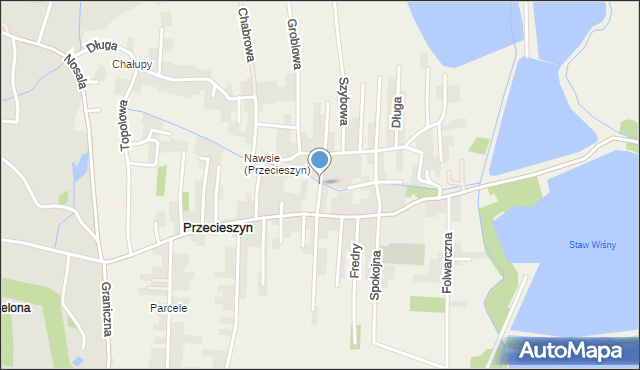 Przecieszyn, Norwida Cypriana Kamila, mapa Przecieszyn