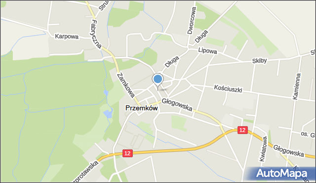 Przemków, Nowa, mapa Przemków