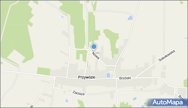 Przywózki, Nowa, mapa Przywózki