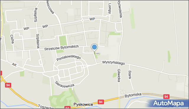 Pyskowice powiat gliwicki, Nowa, mapa Pyskowice powiat gliwicki