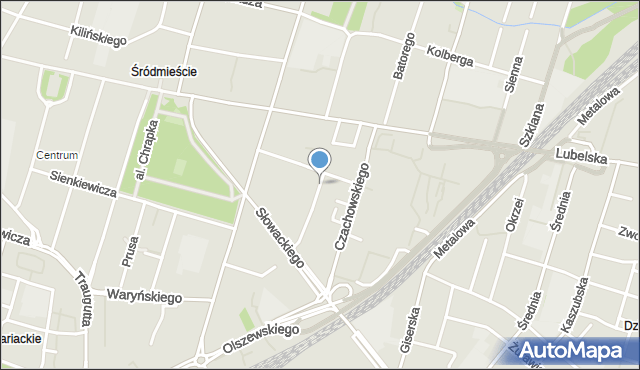 Radom, Nowogrodzka, mapa Radomia