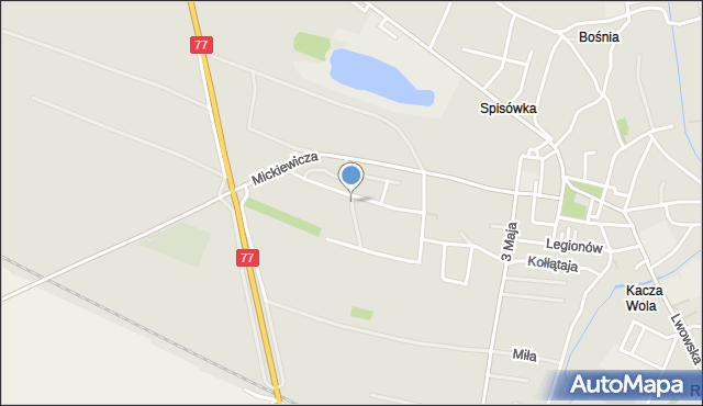 Radymno, Norwida Cypriana Kamila, mapa Radymno