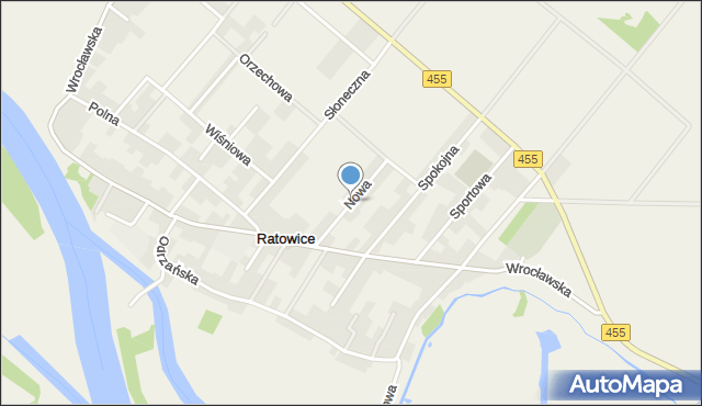Ratowice gmina Czernica, Nowa, mapa Ratowice gmina Czernica