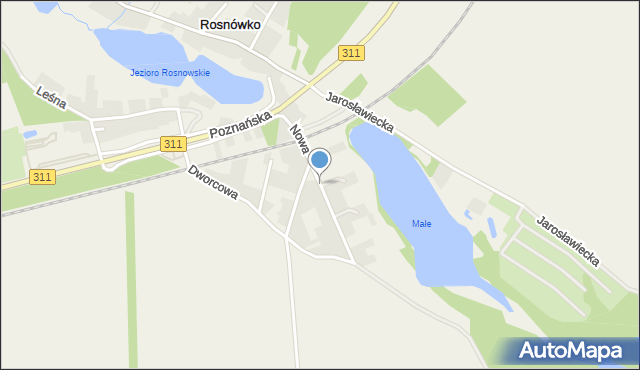 Rosnówko gmina Komorniki, Nowa, mapa Rosnówko gmina Komorniki
