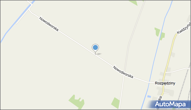 Rozpędziny, Nowodworska, mapa Rozpędziny